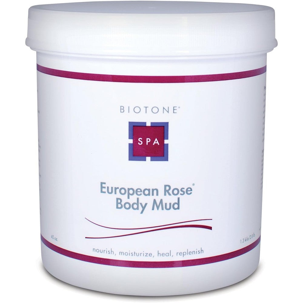 BIOTONE European Rose Body Mud 45 Ounce front view professional spa hydrating body wrap treatment