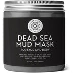 Pure Body Naturals dead sea mud mask front view jar packaging