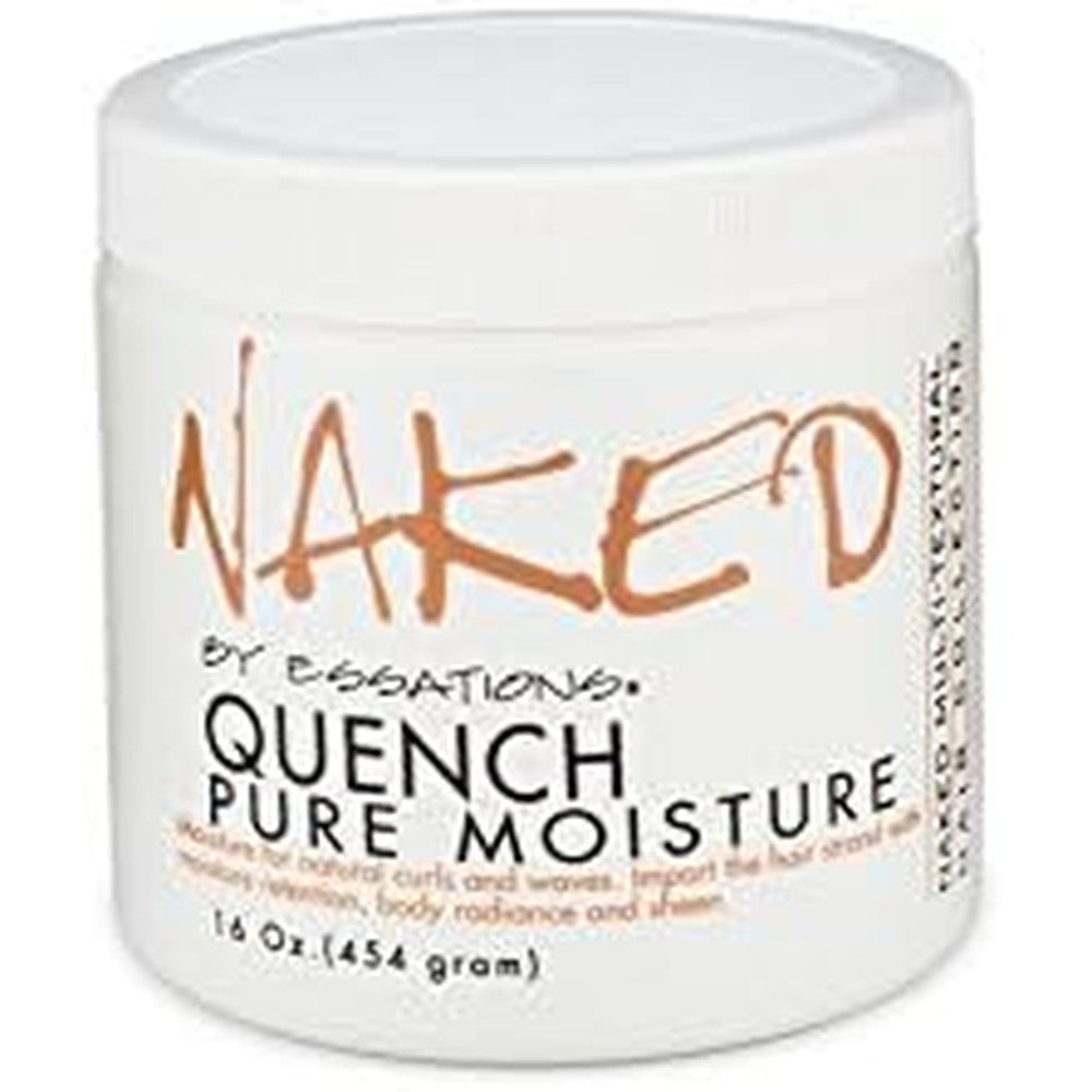 Naked by Essations Quench Pure Moisture 16 Ounce bottle front view authentic curly hair moisturizer cream