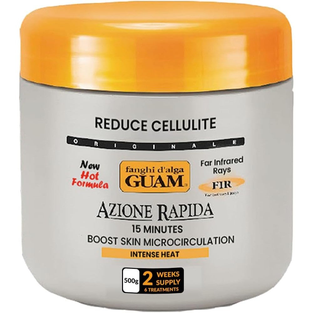 Guam Anti-Cellulite Seaweed Mud Infrared Body Wrap front view container of professional fast action hot formula
