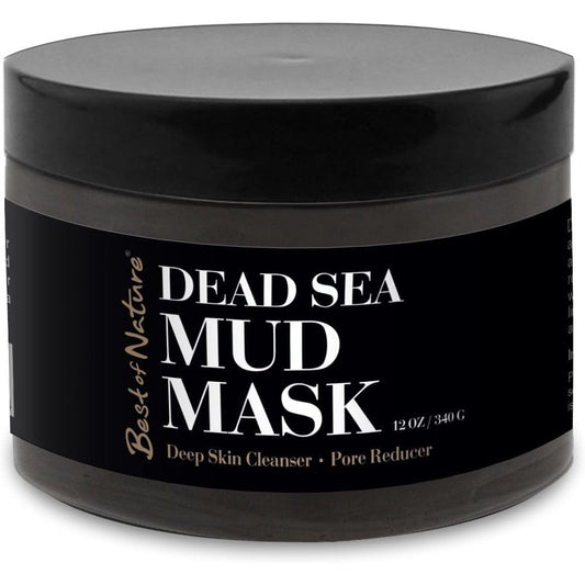 Best of Nature 100% Pure Dead Sea Mud Mask 6.5 Ounce jar front view