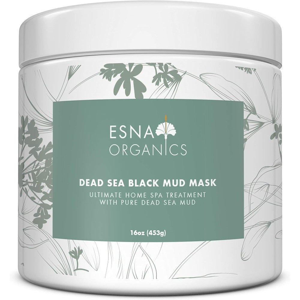 Esna Organics Dead Sea Black Mud Mask 16 Ounces front view