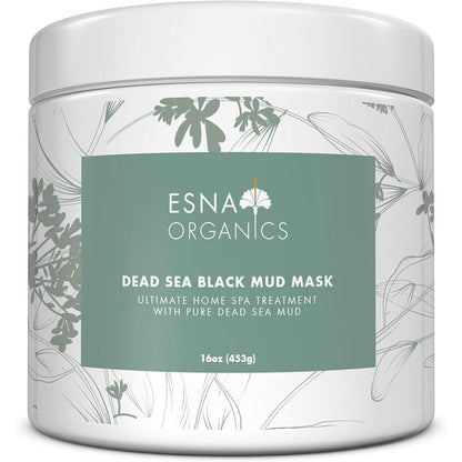 Esna Organics Dead Sea Black Mud Mask 16 Ounces front view