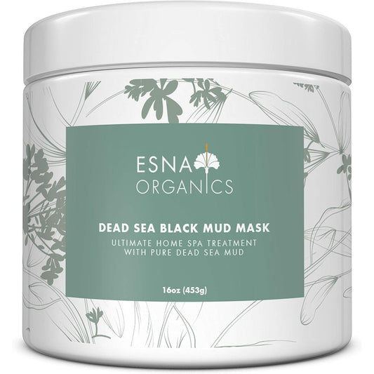 Esna Organics Dead Sea Black Mud Mask 16 Ounces front view