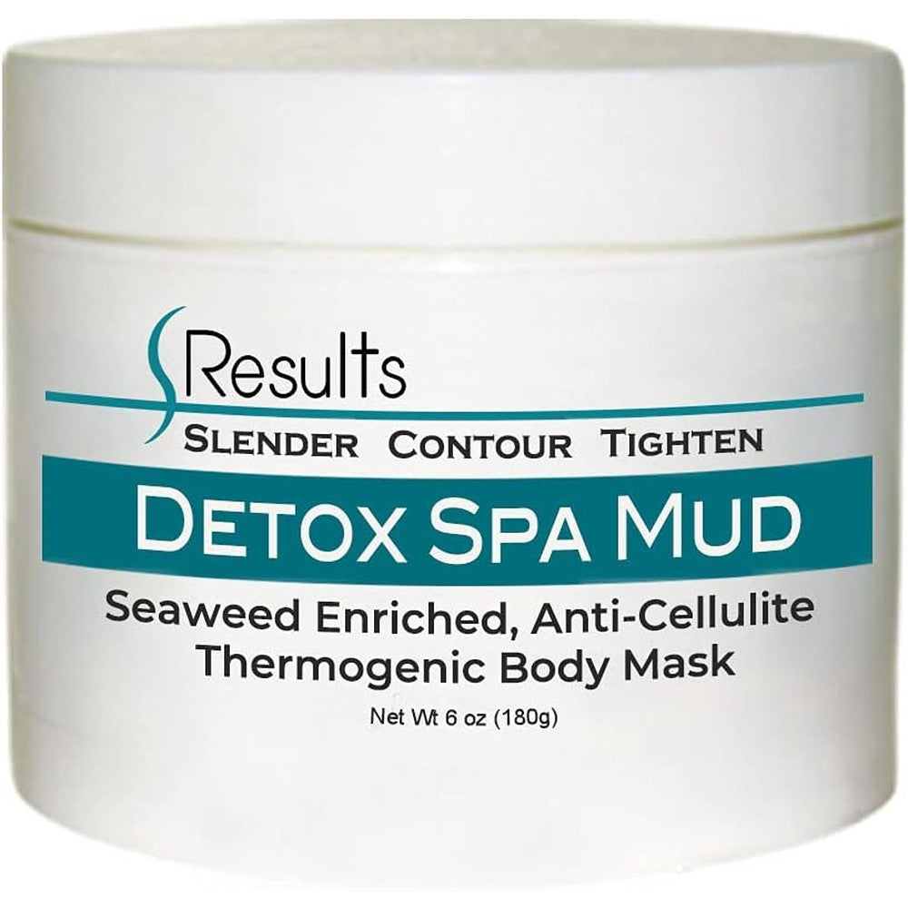 SResults Detox Spa Mud front view jar of seaweed enriched anti cellulite body mask