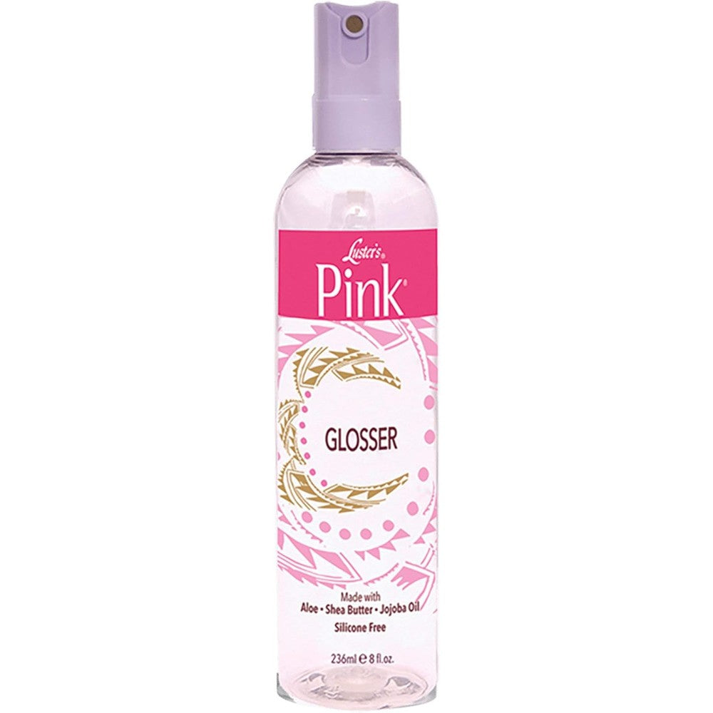Luster's Pink Glosser front view authentic hair shine spray