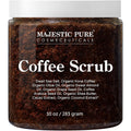 Majestic Pure Arabica Coffee Scrub front view of the 10 Ounces jar container