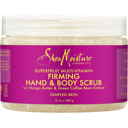 SheaMoisture SuperFruit Complex Hand and Body Exfoliating Scrub 12 Ounce front view jar
