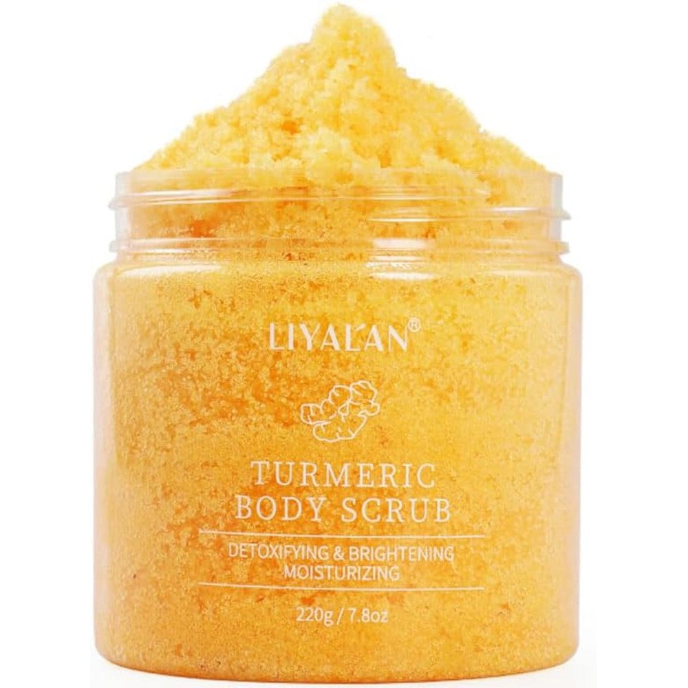 Liyalan Turmeric Body Scrub front view packaging