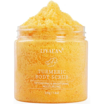Liyalan Turmeric Body Scrub front view packaging