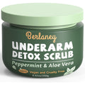 Berlaney Armpit Detox And Body Scrub front view container with mint green lid