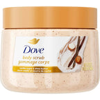 Dove exfoliating body scrub front view jar packaging