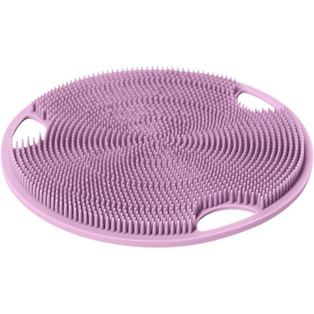 Boie USA Flat Body Scrubber Thistle front view showing soft antimicrobial bristles