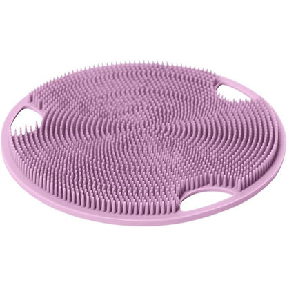 Boie USA Flat Body Scrubber Thistle front view showing soft antimicrobial bristles