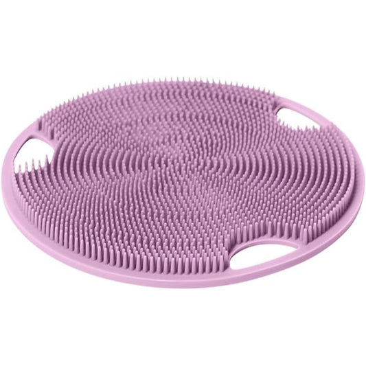 Boie USA Flat Body Scrubber Thistle front view showing soft antimicrobial bristles