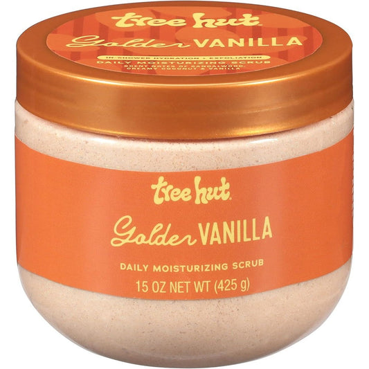 Tree Hut Golden Vanilla Daily Moisturizing Scrub front view packaging