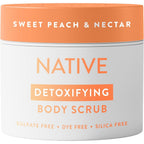 Native Sweet Peach And Nectar Exfoliating Body Scrub front view jar