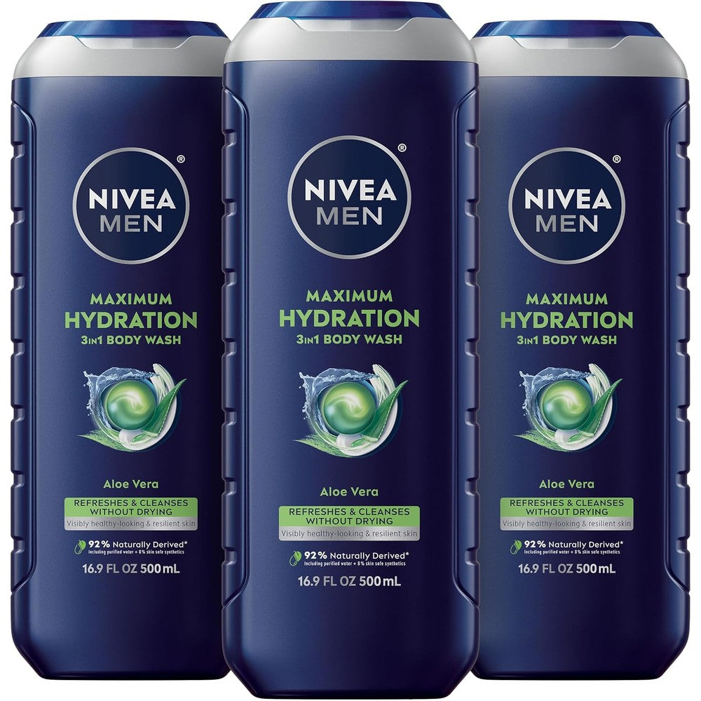 Nivea Men Maximum Hydration 3-in-1 body wash front view