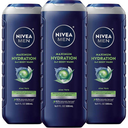 Nivea Men Maximum Hydration 3-in-1 body wash front view