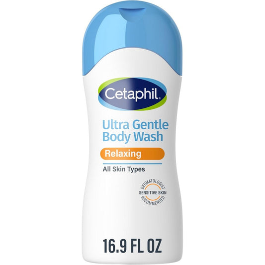 Cetaphil Ultra Gentle Relaxing Body Wash front view of 16.9 Fluid Ounce bottle