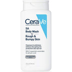 CeraVe SA Body Wash front view packaging and bottle design.