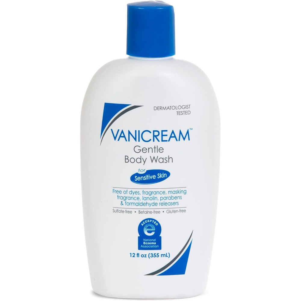 Vanicream Gentle Body Wash 12 Fluid Ounce front view bottle