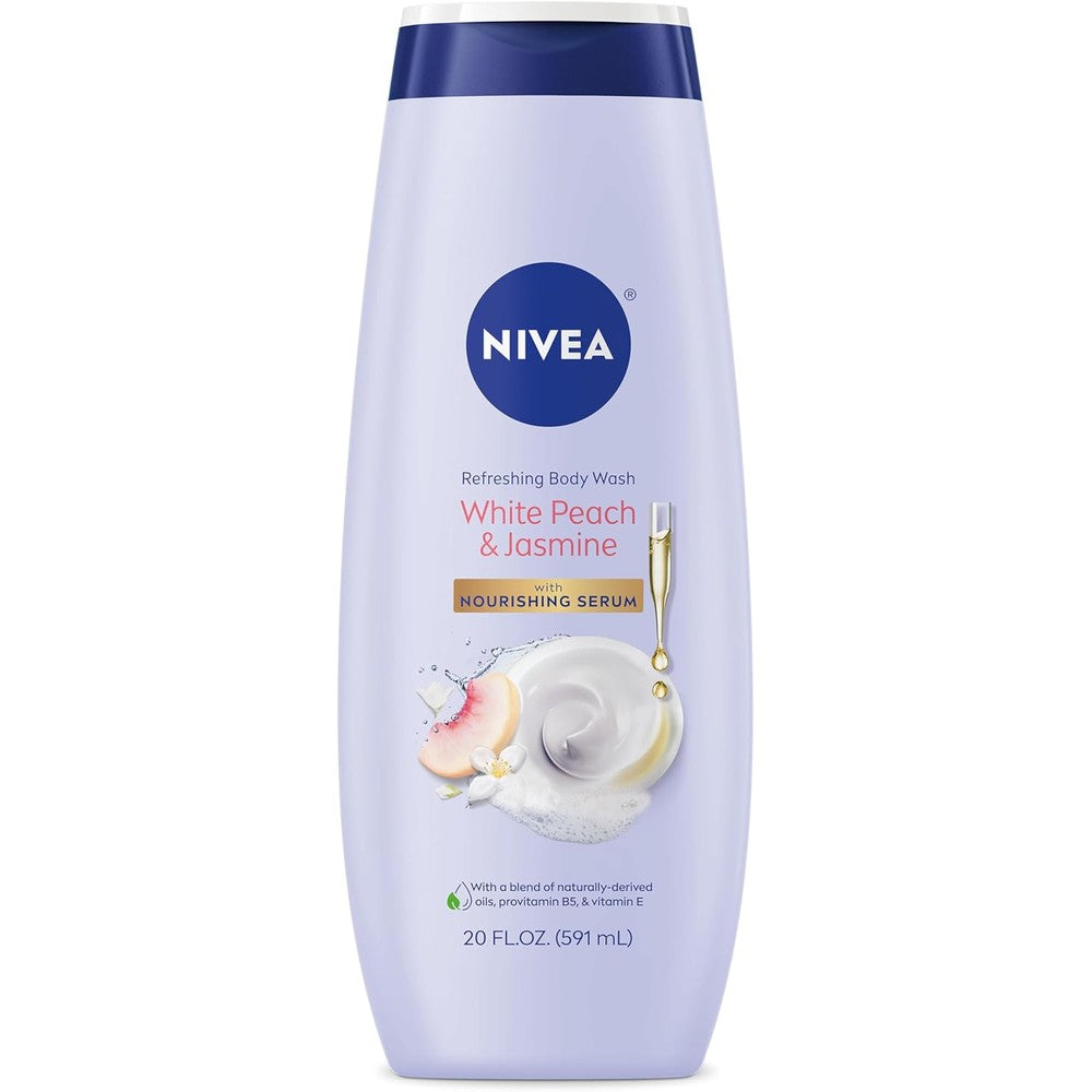 Nivea Refreshing White Peach and Jasmine Body Wash front view