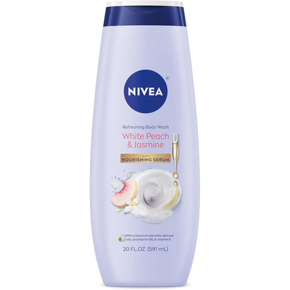 Nivea Refreshing White Peach and Jasmine Body Wash front view