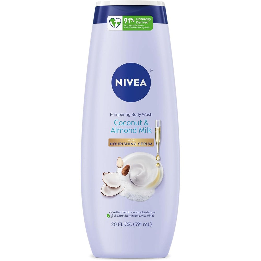 Nivea Pampering Coconut and Almond Milk Body Wash front view