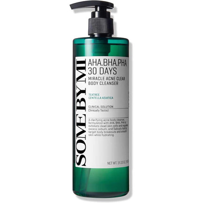 Some By Mi AHA BHA PHA 30 Days Miracle Acne Clear Body Cleanser front bottle