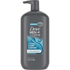 Dove Men+Care Clean Comfort body and face wash front view bottle