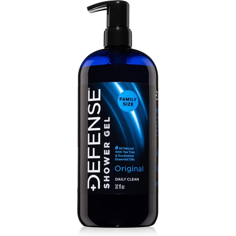 Defense Soap Tea Tree Body Wash front view bottle with pump thirty-two ounce size