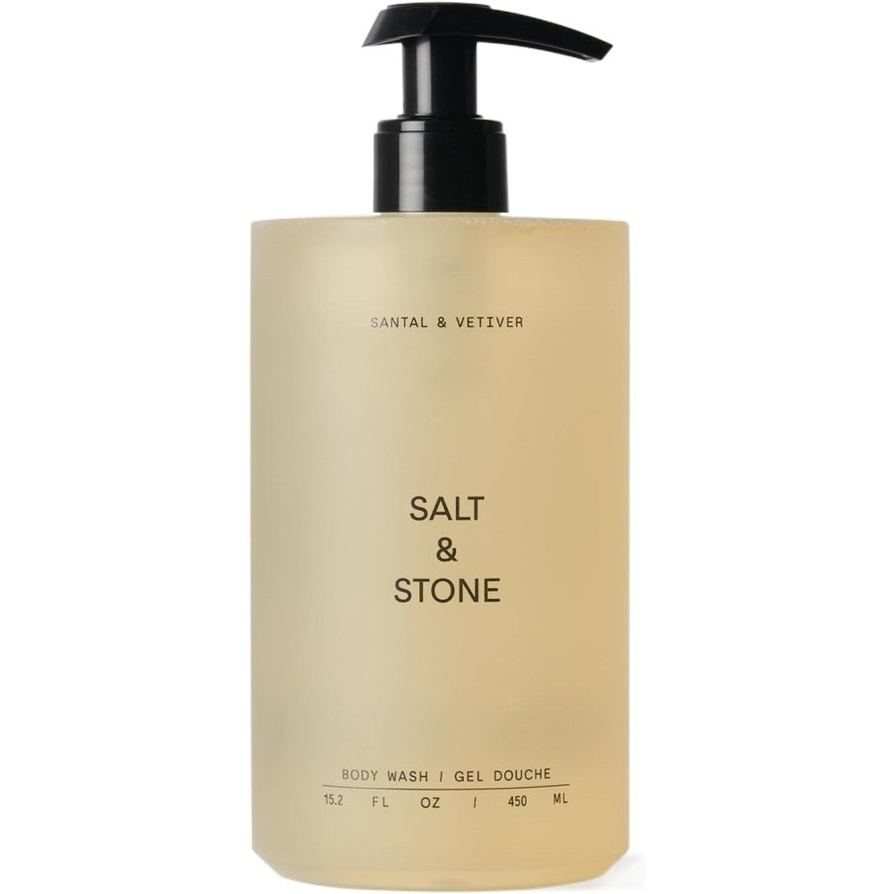 Salt And Stone Antioxidant Rich Body Wash Santal And Vetiver front view bottle