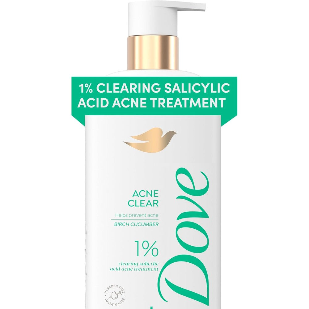 Dove Acne Clear Serum Body Wash front view for troubled skin