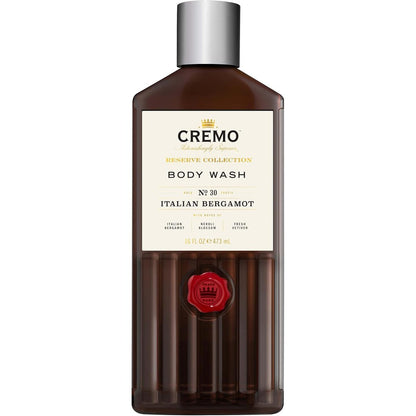 Cremo Italian Bergamot Rich Lathering Body Wash for Men 16 Fl Oz bottle
