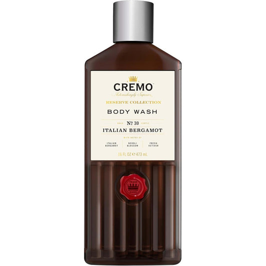 Cremo Italian Bergamot Rich Lathering Body Wash for Men 16 Fl Oz bottle