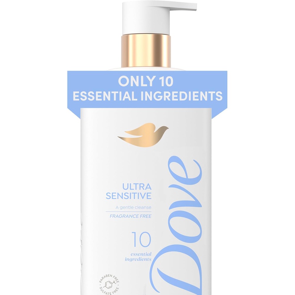 Dove Ultra Sensitive Serum Body Wash front view bottle