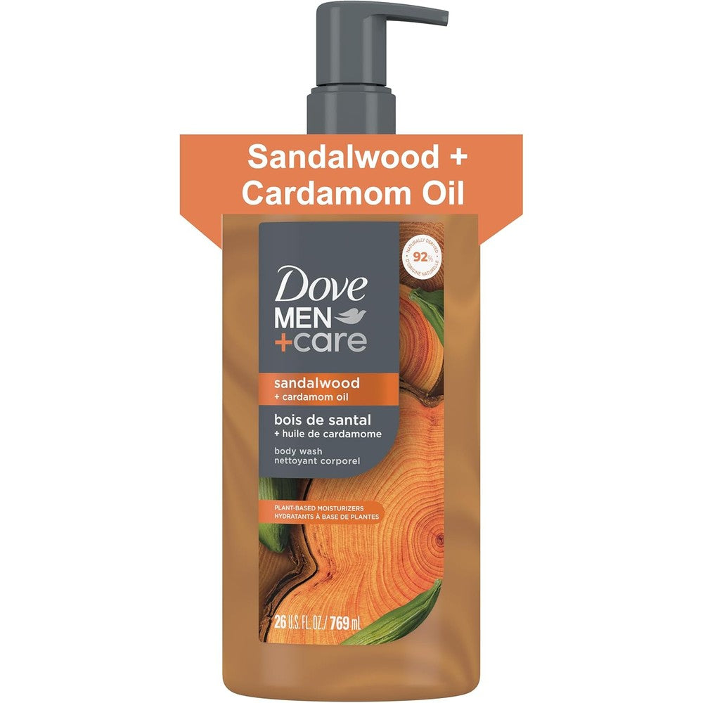 Dove Men Plus Care Sandalwood and Cardamom Oil Body Wash front view