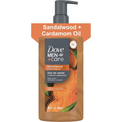 Dove Men Plus Care Sandalwood and Cardamom Oil Body Wash front view