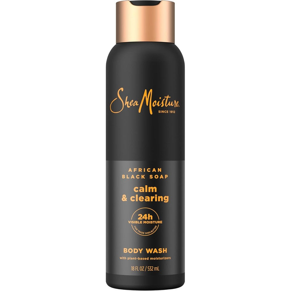SheaMoisture African Black Soap body wash bottle front view