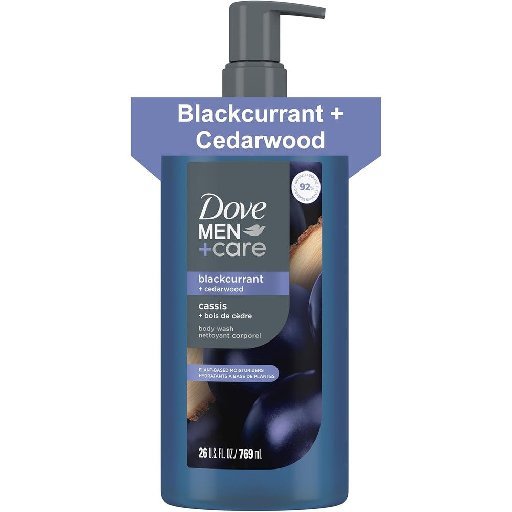 Dista Usa Dove Men Plus Care Blackcurrant Cedarwood Body Wash front view