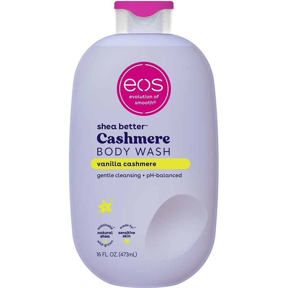 Eos Vanilla Cashmere Moisturizing Body Wash front bottle view