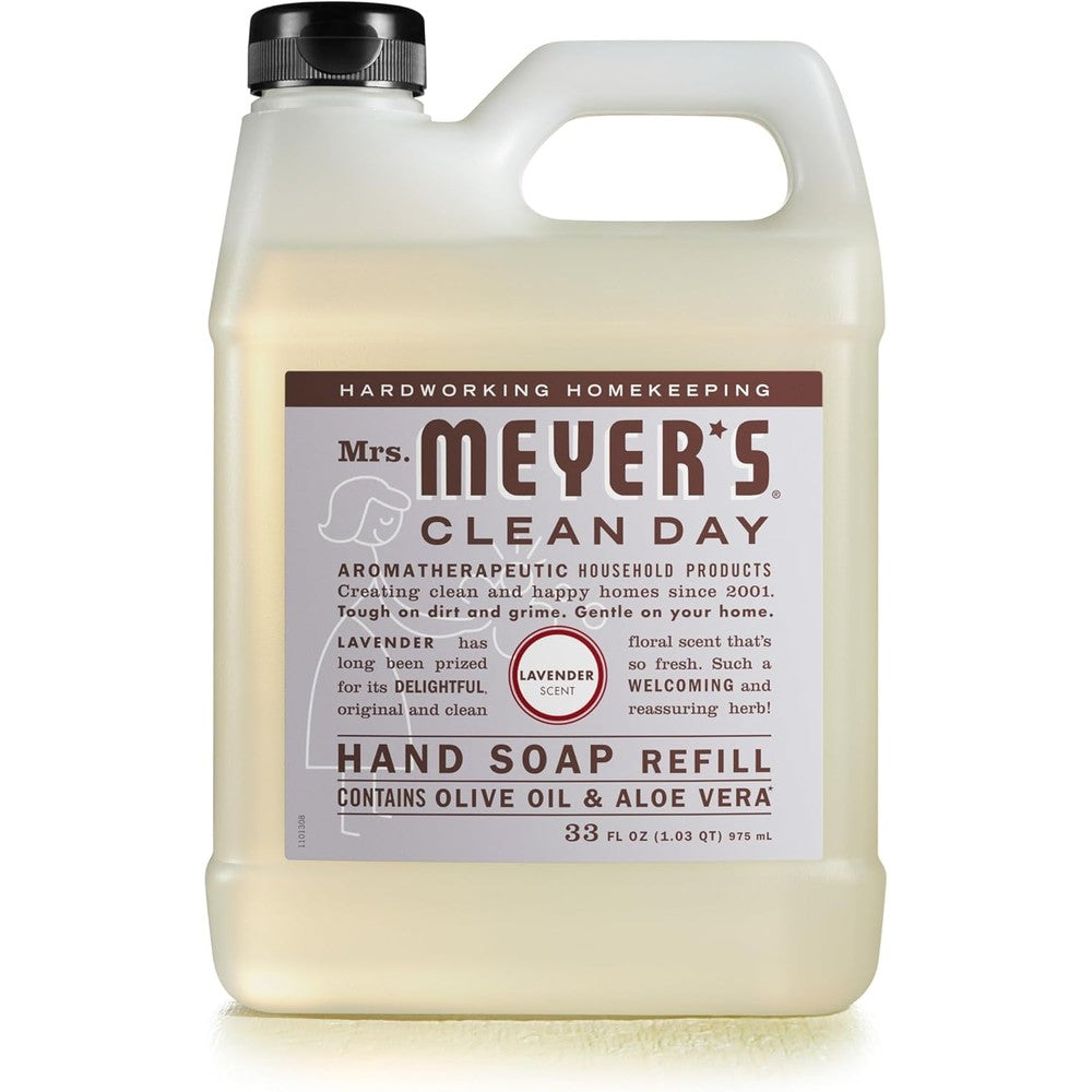 Mrs. Meyer's Clean Day Lavender Liquid Hand Soap Refill bottle front view