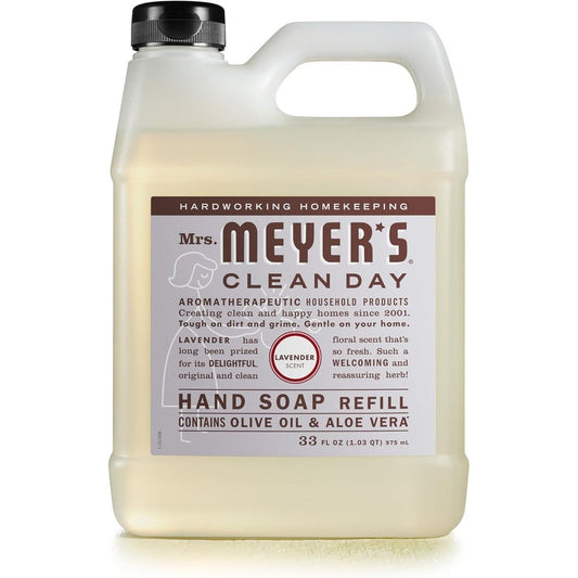 Mrs. Meyer's Clean Day Lavender Liquid Hand Soap Refill bottle front view