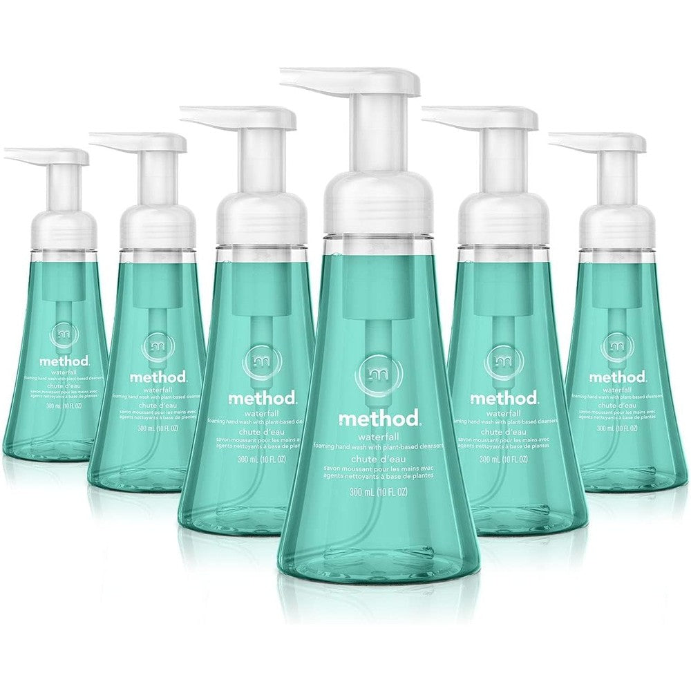 Method Foaming Hand Soap Waterfall 10 fluid ounce front view pack of 6