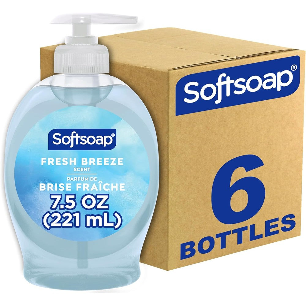 Softsoap liquid hand soap fresh breeze pack of six front view