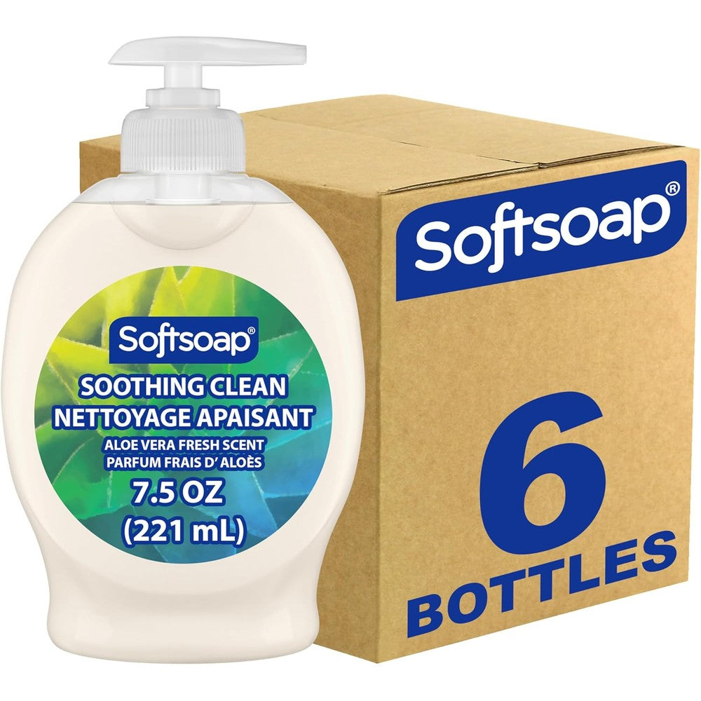 Softsoap Moisturizing Liquid Hand Soap Soothing Clean Aloe Vera pack of six front view