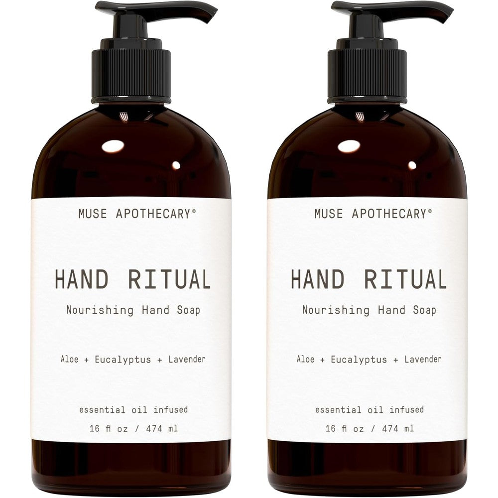 Muse Apothecary Hand Ritual soap two pack front view on bathroom counter