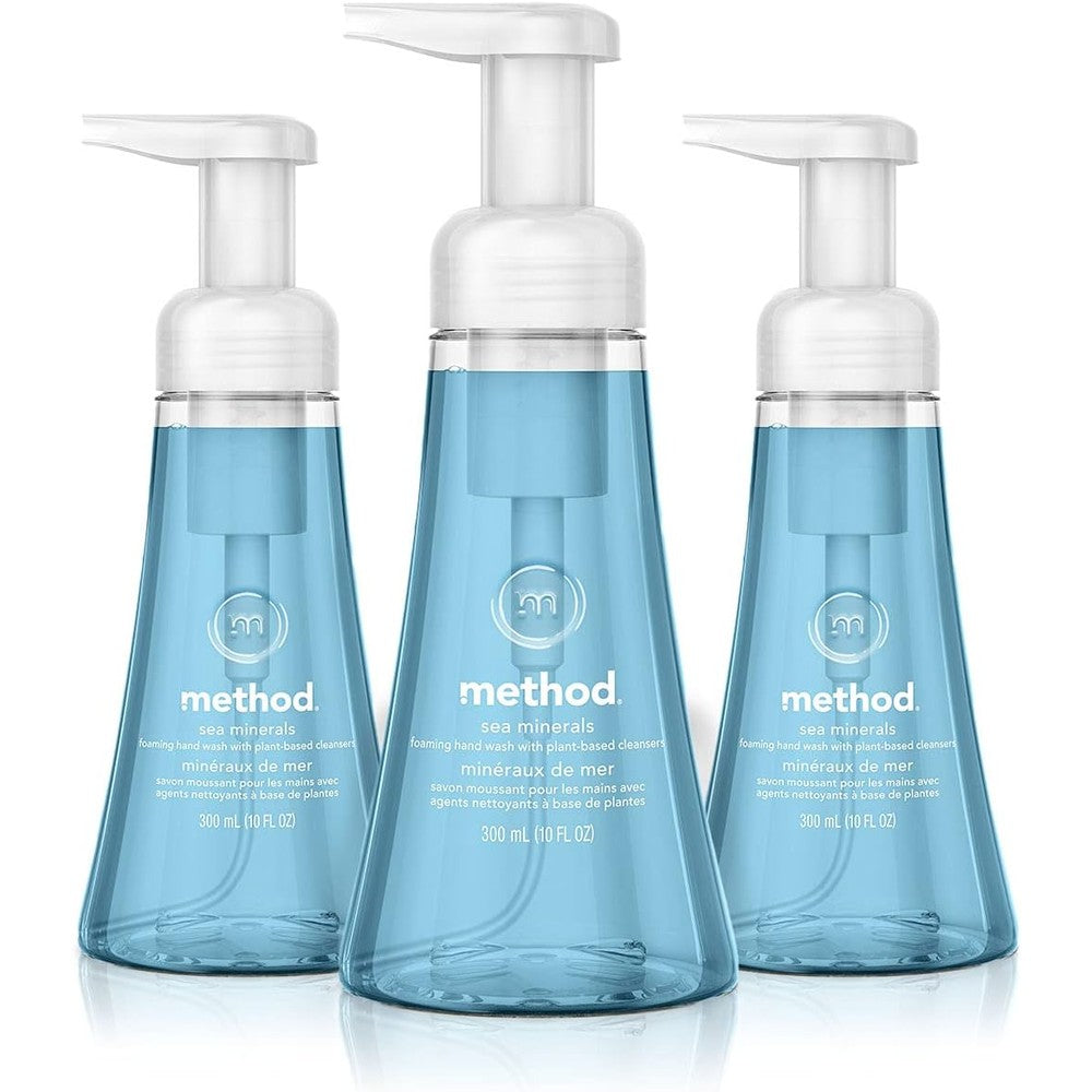 Method Foaming Hand Soap Sea Minerals front view three pack
