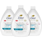 Dove Care And Protect Antibacterial Hand Wash front view showing refill bottles